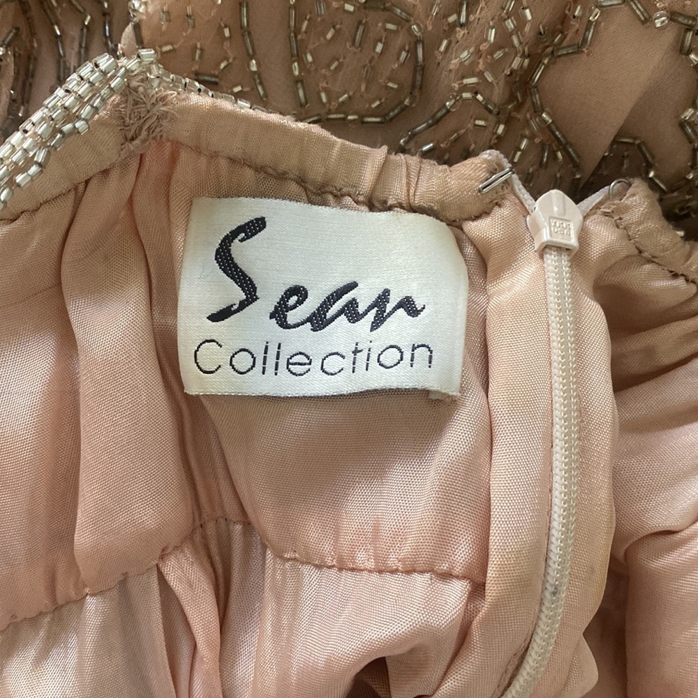 Sean collection 100% pure silk dress evening gown size small cream - Picture 4 of 4